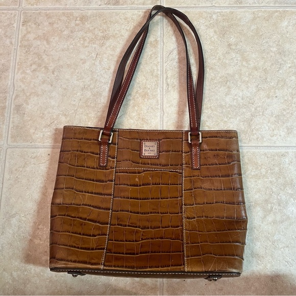 Dooney & Bourke Bags Dooney Bourke Embossed Crocodile Look Tan